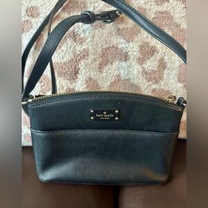 Kate Spade Black Crossbody Bag with Gold Accents